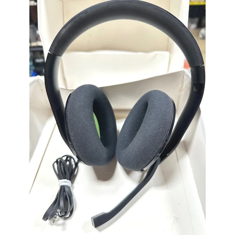Microsoft Xbox Stereo Headset 1610 Black Gaming Headphones Xbox One PC